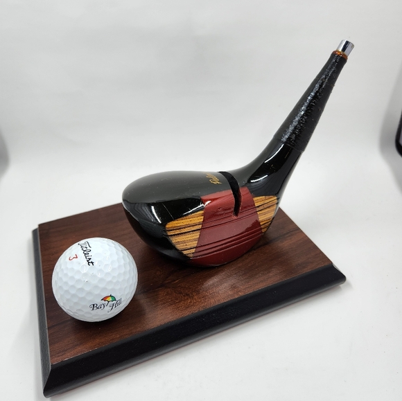 Vintage Arnold PALMER Golf Club Business Card Holder Titleist Ball Office Decor - Picture 8 of 15